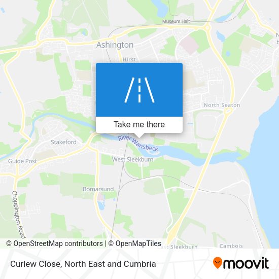 Curlew Close map