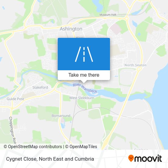 Cygnet Close map