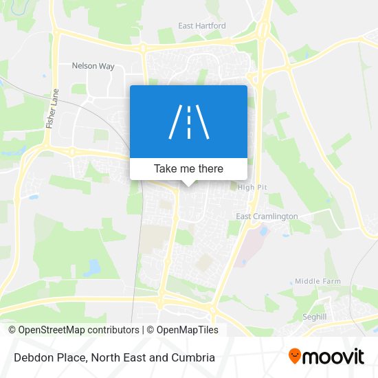 Debdon Place map