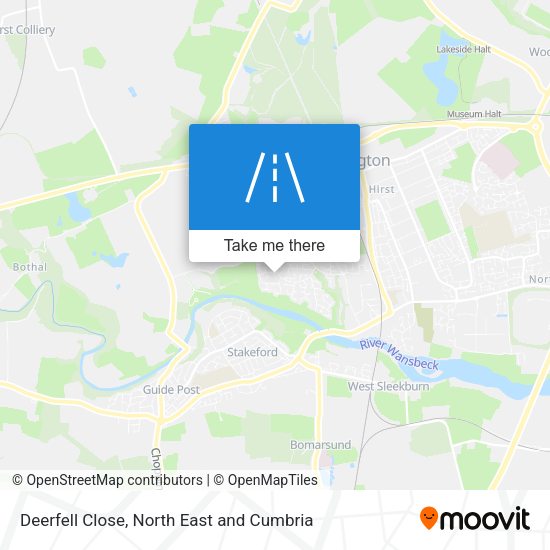Deerfell Close map