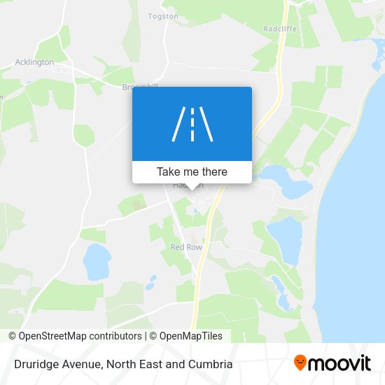 Druridge Avenue map