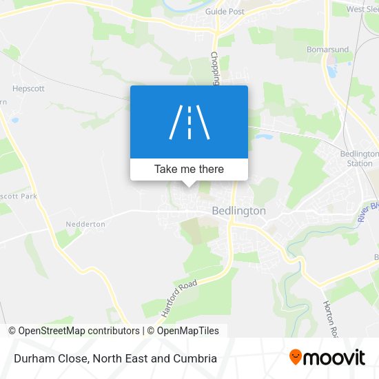 Durham Close map