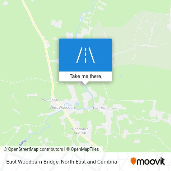 East Woodburn Bridge map