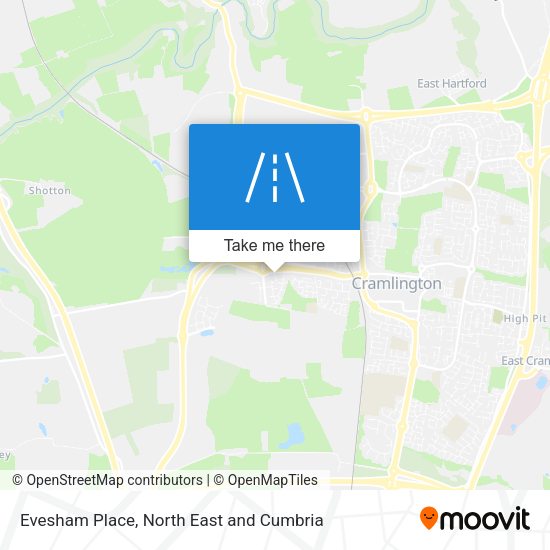 Evesham Place map