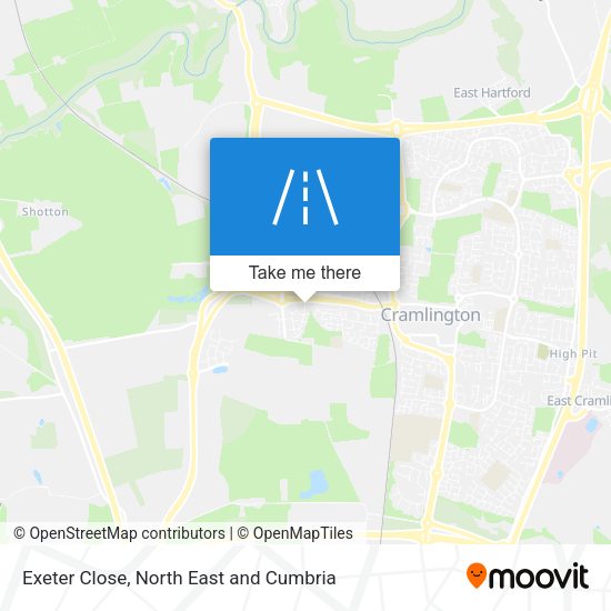 Exeter Close map