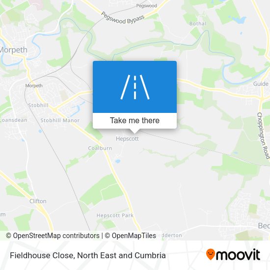Fieldhouse Close map