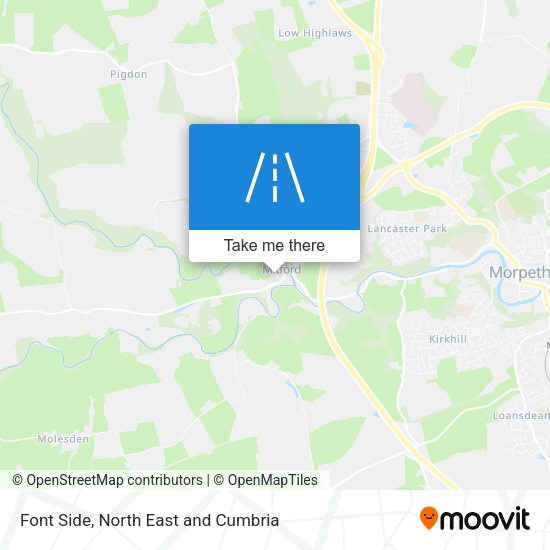 Font Side map
