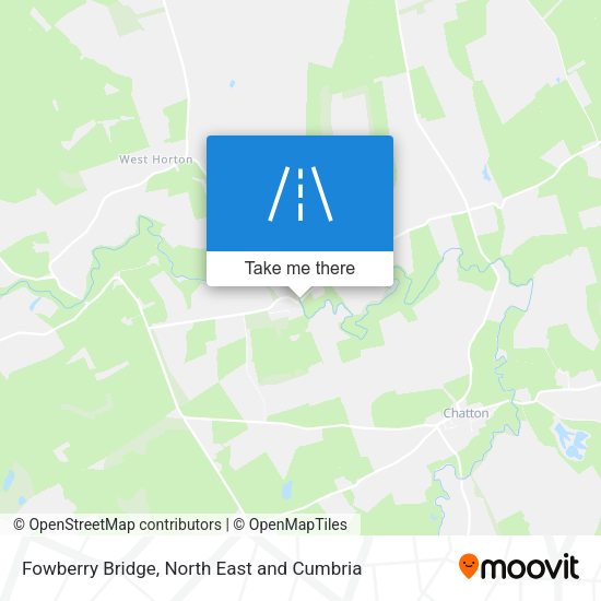 Fowberry Bridge map