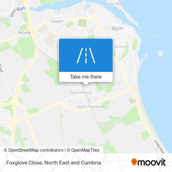 Foxglove Close map