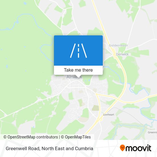 Greenwell Road map