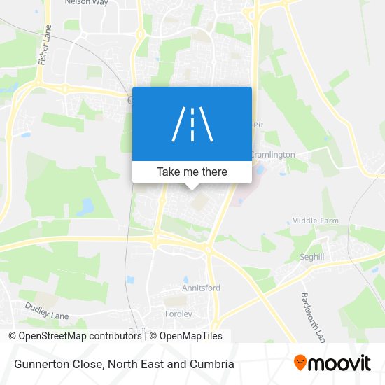 Gunnerton Close map