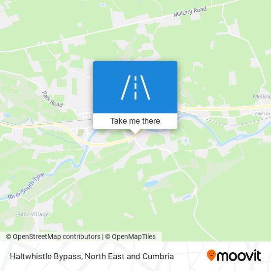 Haltwhistle Bypass map