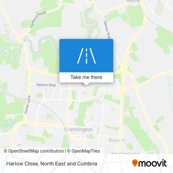 Harlow Close map