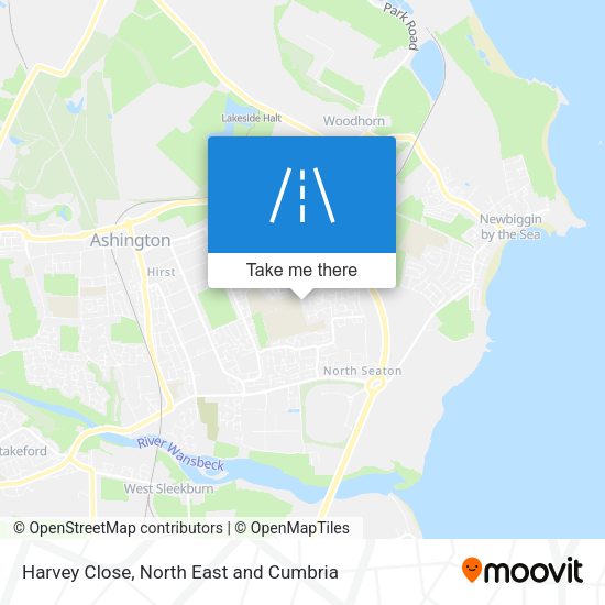 Harvey Close map