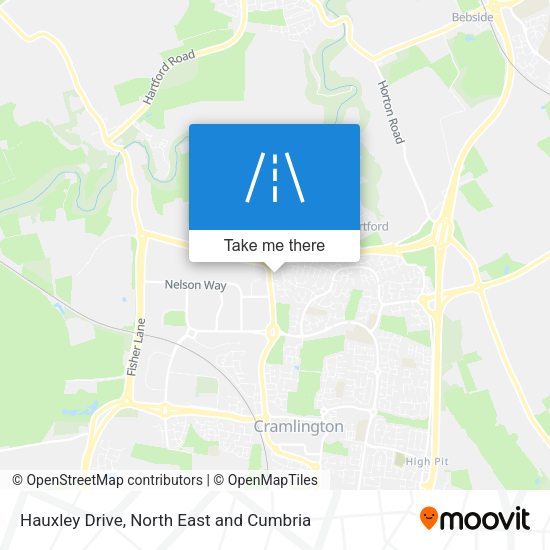 Hauxley Drive map