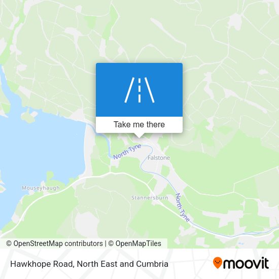 Hawkhope Road map