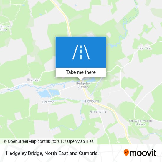Hedgeley Bridge map