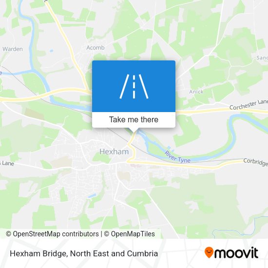 Hexham Bridge map