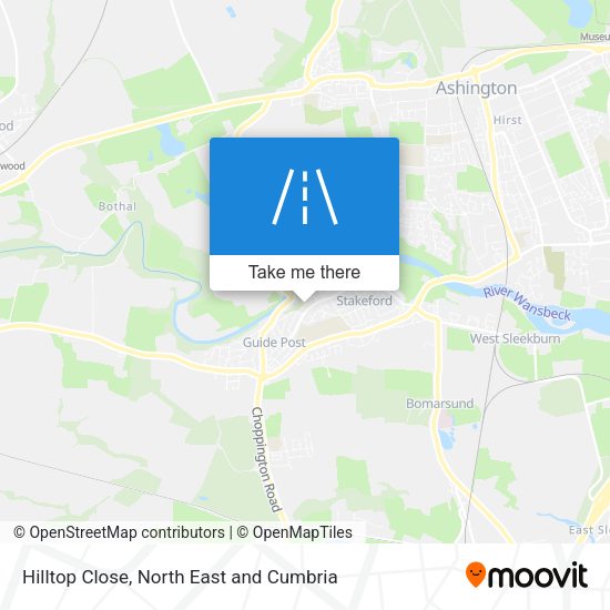 Hilltop Close map