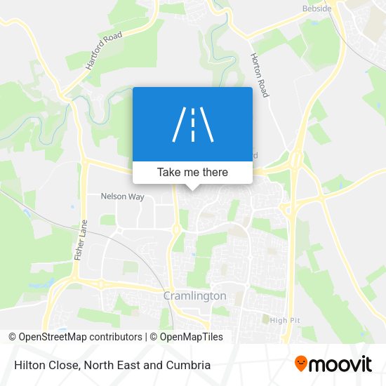 Hilton Close map
