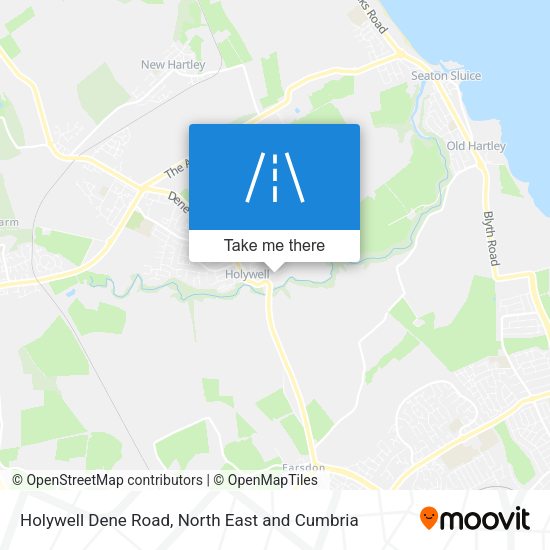 Holywell Dene Road map