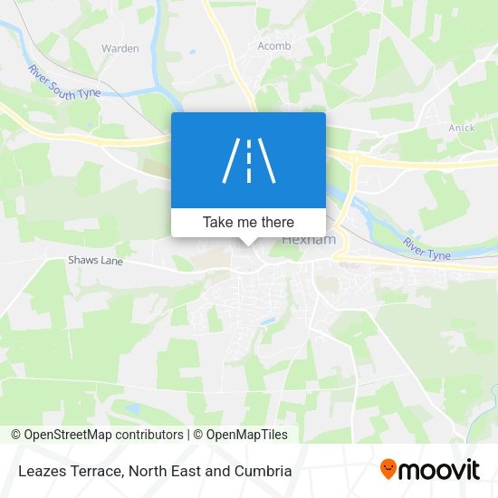 Leazes Terrace map