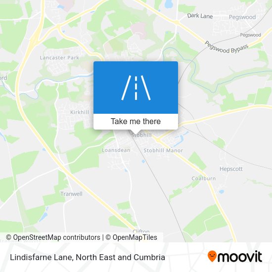 Lindisfarne Lane map