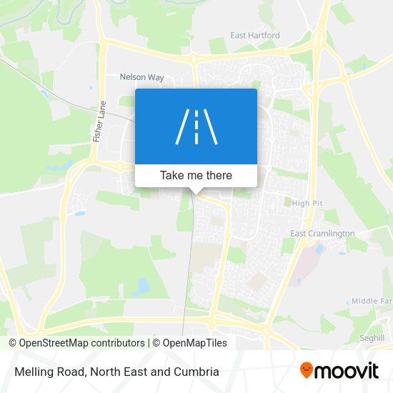Melling Road map