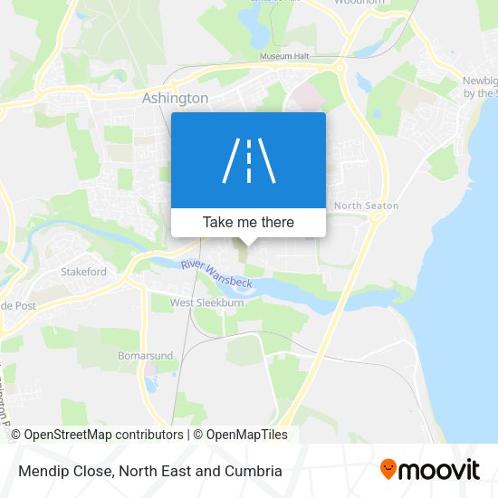 Mendip Close map