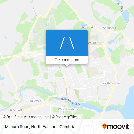 Milburn Road map