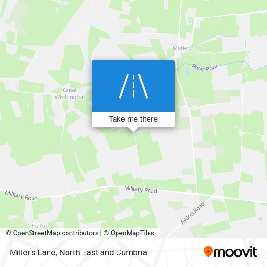 Miller's Lane map