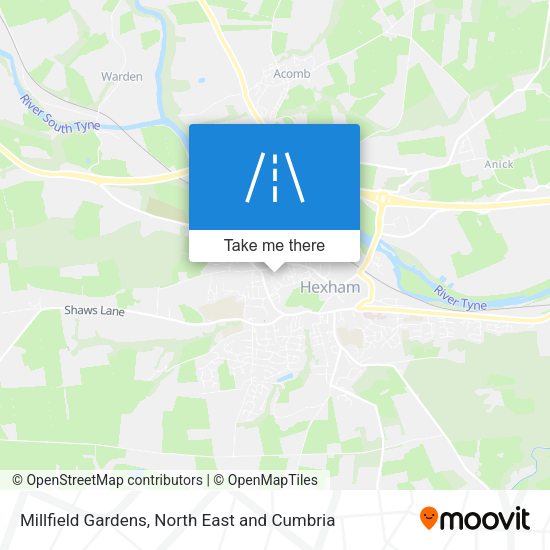 Millfield Gardens map