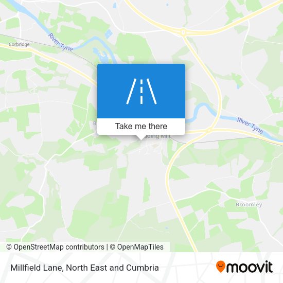 Millfield Lane map