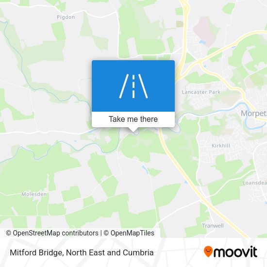 Mitford Bridge map