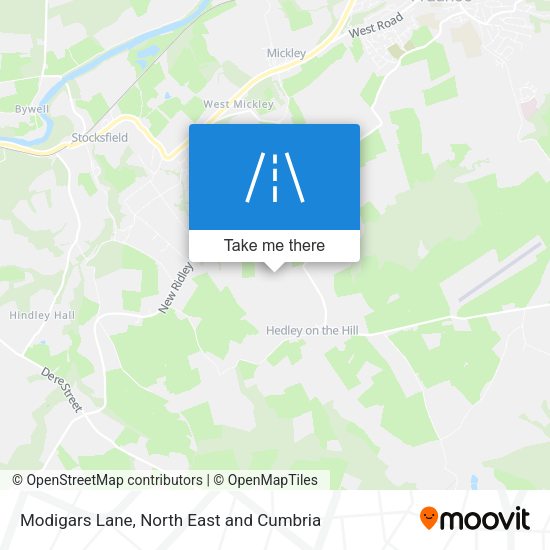 Modigars Lane map
