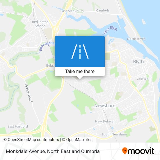 Monkdale Avenue map