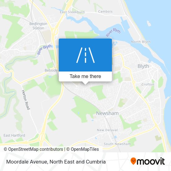 Moordale Avenue map