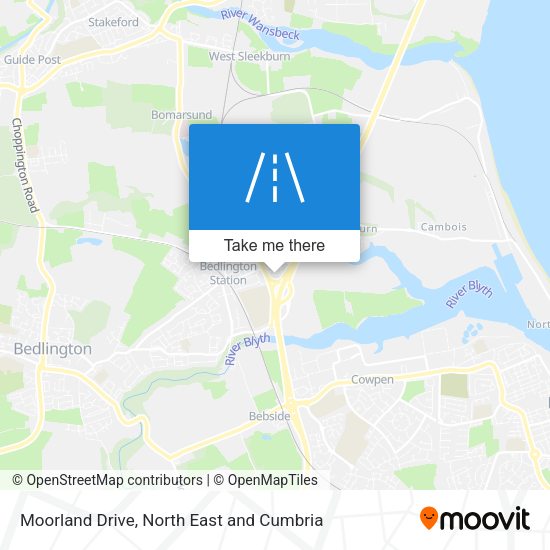 Moorland Drive map