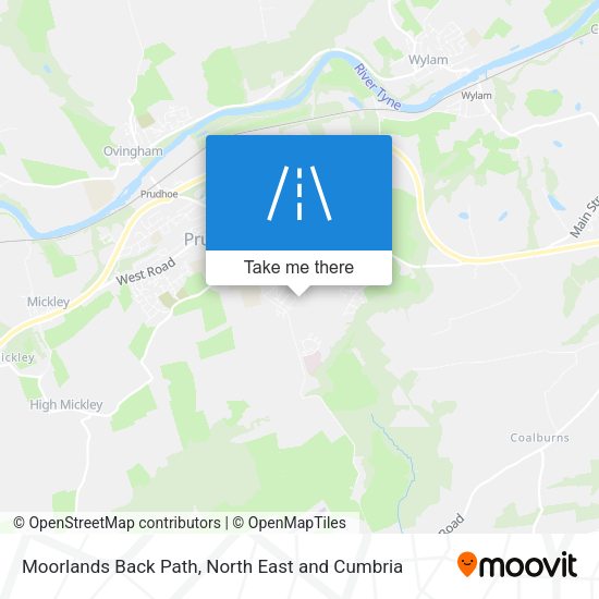 Moorlands Back Path map