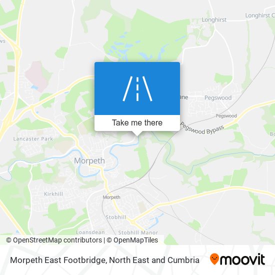 Morpeth East Footbridge map