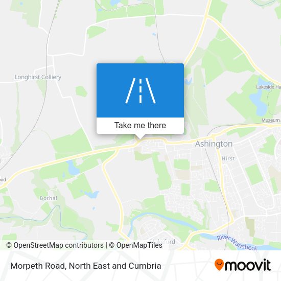 Morpeth Road map