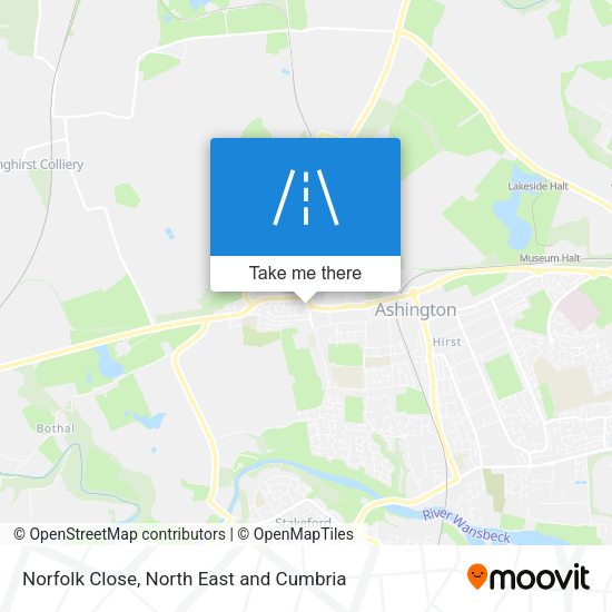 Norfolk Close map