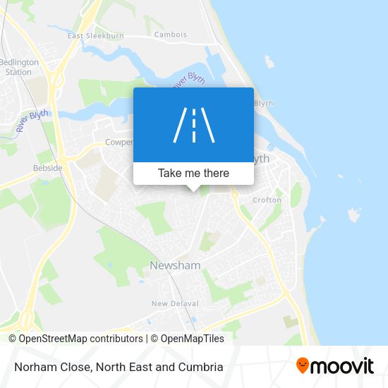 Norham Close map