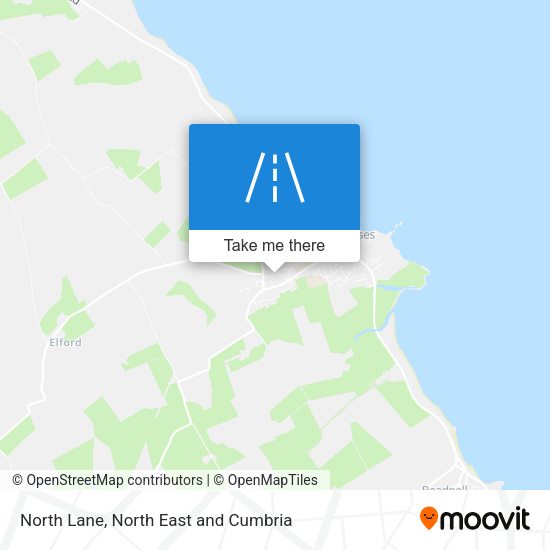 North Lane map