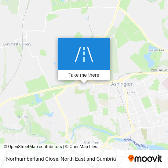 Northumberland Close map