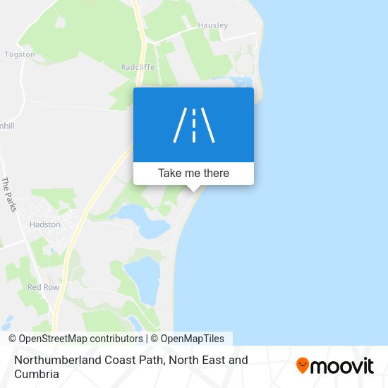Northumberland Coast Path map