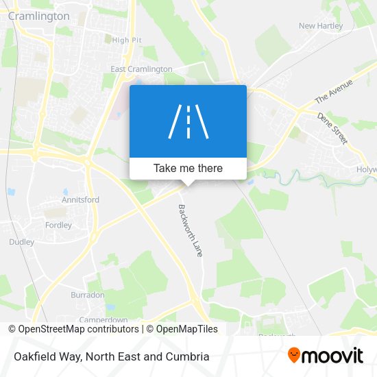 Oakfield Way map