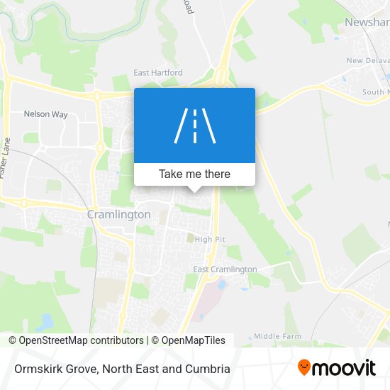 Ormskirk Grove map