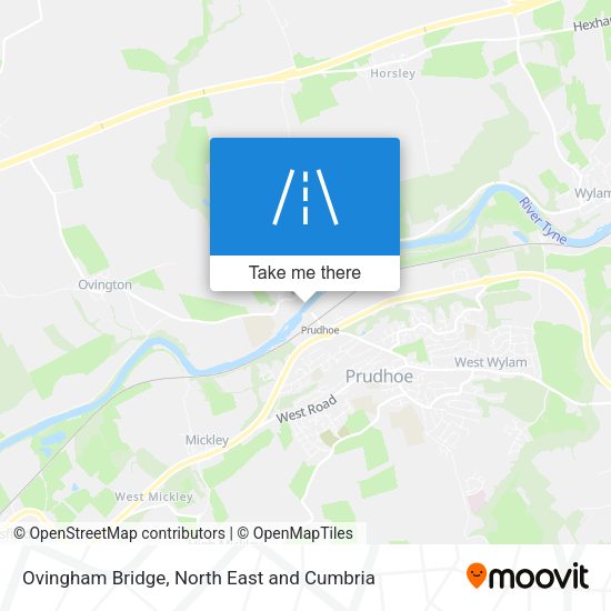Ovingham Bridge map