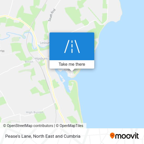Pease's Lane map